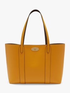 Yellow Mulberry Bayswater Small Classic Grain Leather Tote Bag