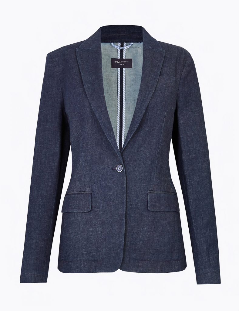 Denim blazer jacket Marks & Spencer